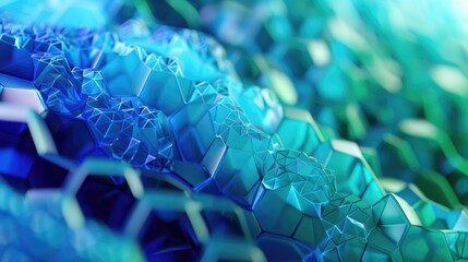 Aufkleber - Abstract wavy layers in shades of blue and green. Modern fluid background design. Background image of 3D rendering artwork with geometric shape and liquid pattern. Fluid texture composition. AIG51.