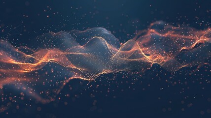 Poster - Wonderful macro picture colorful energy particles scattered across background, Fractal art create abstract style effect perfect for design wallpaper or poster in energetic and creativity sense. AIG53.