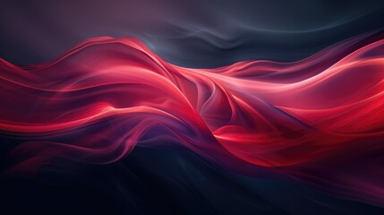 Poster - Abstract red color wave flowing express the energetic ripple. Seamless texture of vividness curve swirling convey sense of harmony and wonderful scene perfect for effect and graphic design. AIG51.