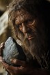 © Maftuh - Caveman Holds Stone Tool