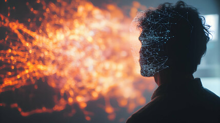Poster - Neural Interface: Conceptual Visualization of AI and Human Connection