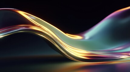 Poster - Abstract colorful wave design with flowing lines and smooth gradients.