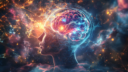 Poster - Intricate neural network revealing cognitive functions and human consciousness
