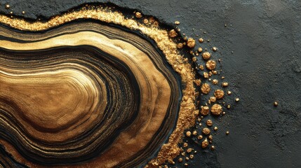 Poster - Abstract texture with swirling patterns and earthy tones, resembling natural stone or minerals.