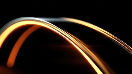 Poster - abstract light curves on a dark background create a dynamic visual effect.