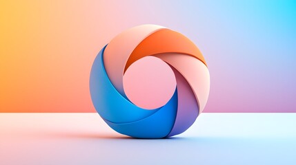 Poster - Abstract Colorful Gradient Shapes with Soft Gloss