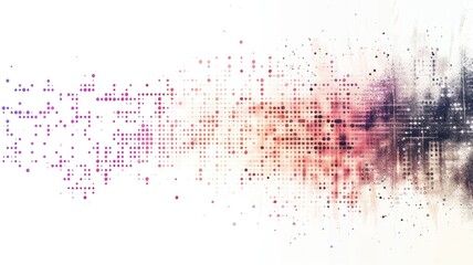 Poster - Abstract data visualization with gradient color blocks. Digital artwork of vibrant color or multicolored brushstroke with white background. Abstract image of pathway with white background. AIG53.