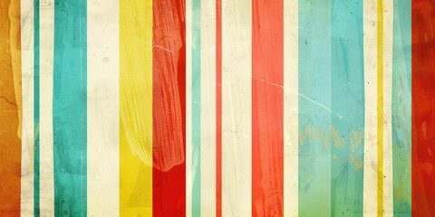 Poster - Grunge abstract background with overlapping colorful shapes and textures. Background image of vibrant color wave and abstract art of geometric shape overlapping together with vintage effect. AIG51.