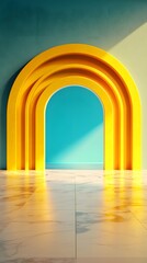 Poster - Abstract Geometric Archway Product Podium