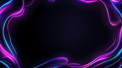Poster - Abstract Neon Fluid Border