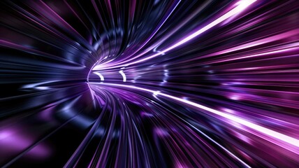 Poster - Abstract picture of neon light particle with digital technology style design connecting become dynamic of electric wave movement represent about flowing of data or structure of network system. AIG53.