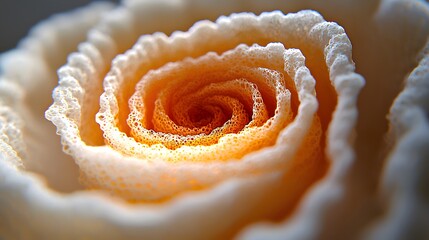 Poster - Abstract Orange and White Thread-like Flower