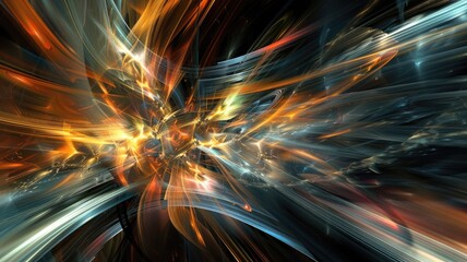 Fototapete - This abstract background features swirling chaotic patterns of bright colors and dynamic light, creating a stunning visual effect ideal for creative projects.