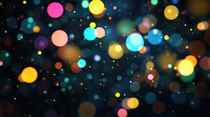 Poster - Abstract celebration with bokeh lights creating a festive atmosphere