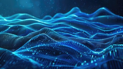 Poster - Abstract vivid color wave flowing express the energetic texture. Seamless pattern of vibrant curve swirling convey sense of harmony and wonderful scene perfect for effect and graphic design. AIG53.