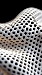 Poster - Abstract White Geometric Mesh Texture