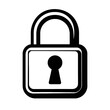 © MDani - Black Outline Padlock. Graphic Element Vector Icon Symbolizing Security, Protection, or Restricted Access.