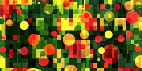 Fototapete - Abstract digital shape or line and technological cyber style particle design connect in surreal electronic shape designing. High tech scenery express mysterious pattern perfect for wallpaper. AIG61.