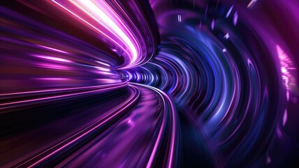 Poster - Abstract picture of neon light particle with digital technology style design connecting become dynamic of electric wave movement represent about flowing of data or structure of network system. AIG53.