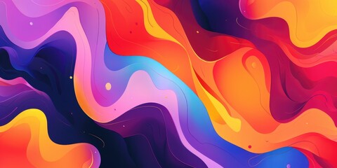 Poster - Abstract vivid colorful wave flowing express energetic texture. Seamless texture of vividness curve swirling convey sense of harmony and wonderful scene perfect for effect and graphic design. AIG61.