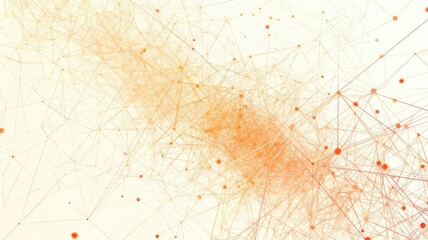 Poster - An abstract design showcasing the convergence of a digital network. Warm tones and intricate connections create a captivating visual experience. Perfect for technology themes.