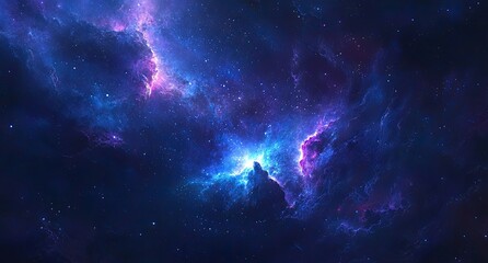 Wall Mural - deep space nebula ablaze with vibrant hues. vast expanse of cosmic clouds