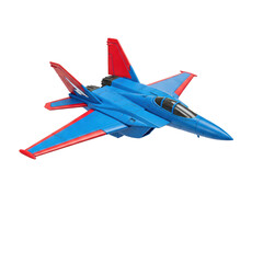 Fototapete - blue toy jet with red wings