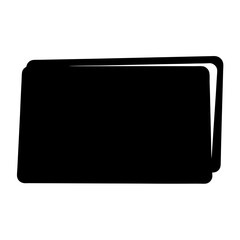 Poster - Solid black icon illustration of a folder containing multiple document pages