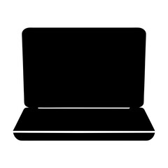 Poster - Simple bold vector black laptop icon for business or personal use