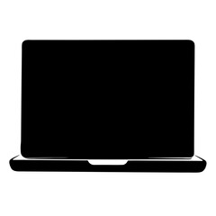 Poster - Minimalist silhouette of a laptop computer, perfect for web design element