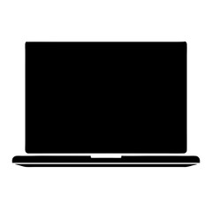 Poster - Black laptop icon vector illustration on white background perfect for design