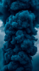 Wall Mural - blue smoke stylized as fantasy night scenes. High resolution, on black background. Minimal detail, perfect for magical landscape composition.