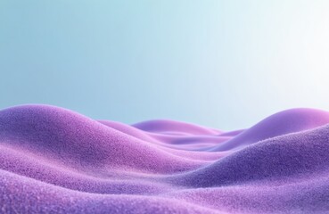 Leinwandbilder - Abstract purple landscape with soft wavy hills, gradient background. Modern digital art texture illustration of dreamy surface. Futuristic design concept.