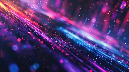 Poster - Abstract of digital shape or line and technological cyber style particle design connect in surreal electronic shape designing. High tech scenery express seamless pattern perfect for wallpaper. AIG53.