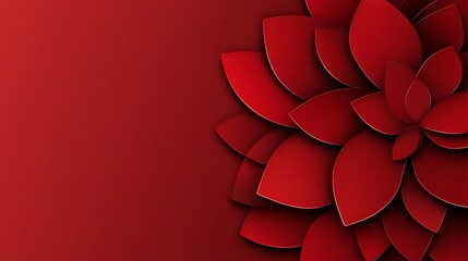 Poster - Abstract red flower design background