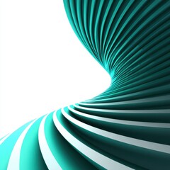 Poster - Abstract Curved Lines in Turquoise and White Creating a Modern and Dynamic Background Design for Creative Projects and Marketing Materials