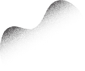 Poster - abstract wavy shape with grainy dotted shadow. stipple fluid blob with fluid sandy gradient. grunge 