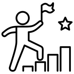 Poster - Achieving Goal Line Icon