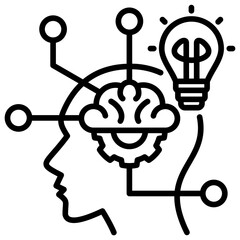 Poster - Lateral Thinking Line Icon
