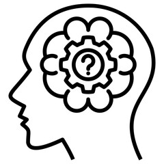 Poster - Critical Thinking Line Icon