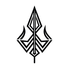 Poster - Geometric abstract black and white logo design suitable for a variety of industries and branding applications.
