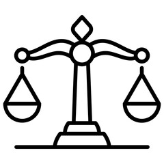 Poster - Scales Of Justice Line Icon