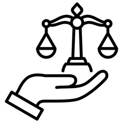 Poster - Legal Services Line Icon