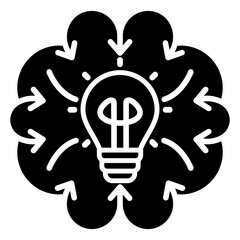 Poster - Brainstorming Glyph Icon