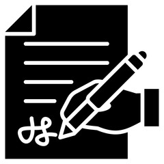 Poster - Signing Glyph Icon