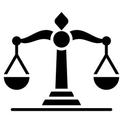 Poster - Scales Of Justice Glyph Icon
