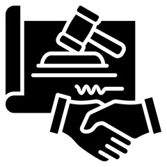 Poster - Contract Law Glyph Icon