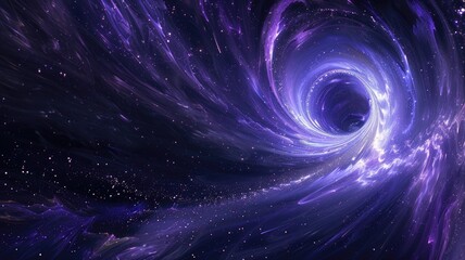 Poster - Abstract picture wonderful purple wave in nebula style design connect and flow express energy dynamic represent connection of star in universe or plasma scatter on space with mysterious scene. AIG53.