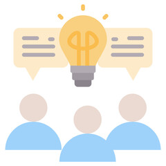 Poster - Discussion Flat Icon