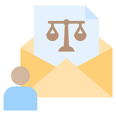 Poster - Court Summons Flat Icon